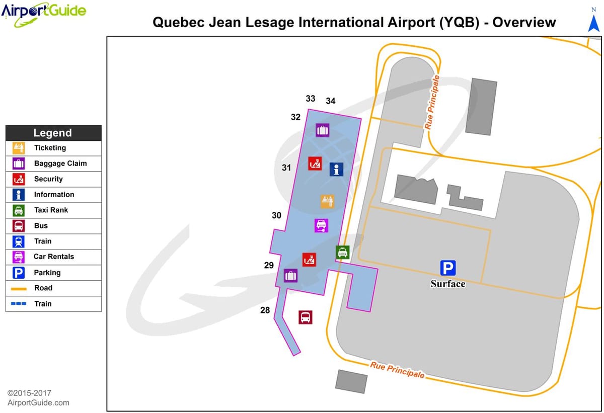 Ramani ya Quebec City airport