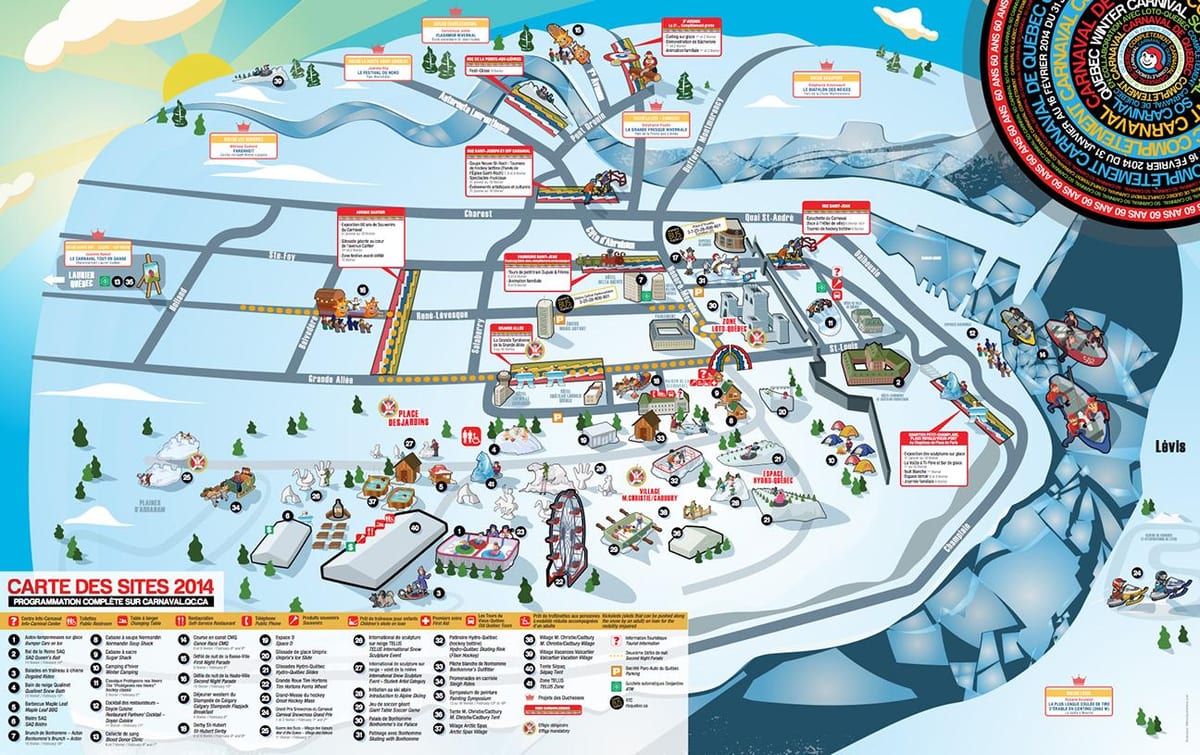 Ramani ya winter carnival Quebec