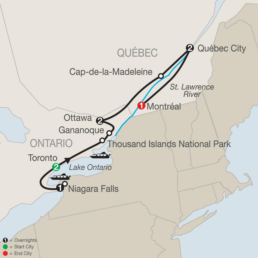 Ramani ya Quebec canada na miji