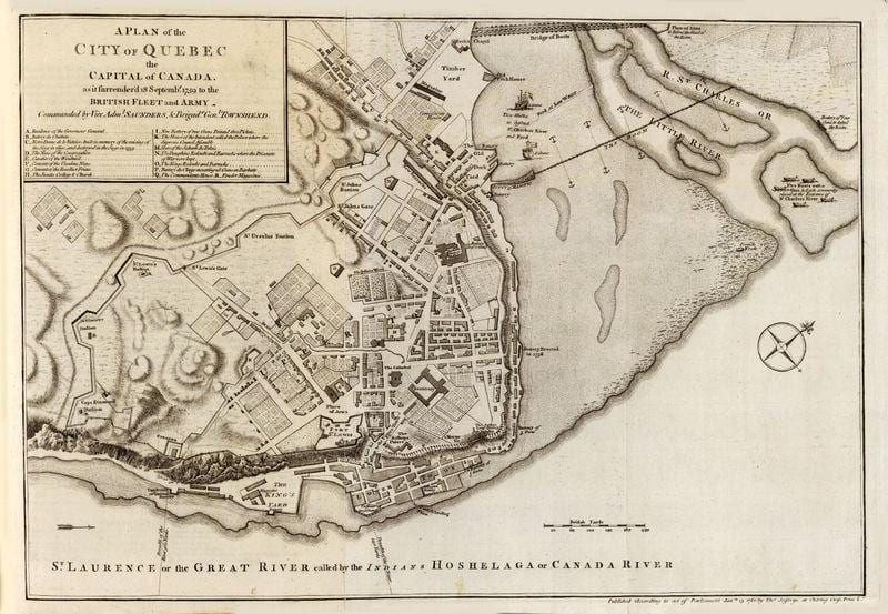 zamani Quebec City kutembea ziara ramani